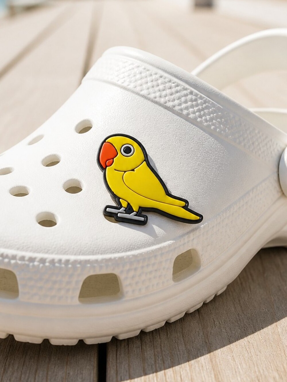 Parakeet Yellow Lovebird 🌟 Rubber Shoe Charms Shoe Jewelry ✨️Cockatiel Birds